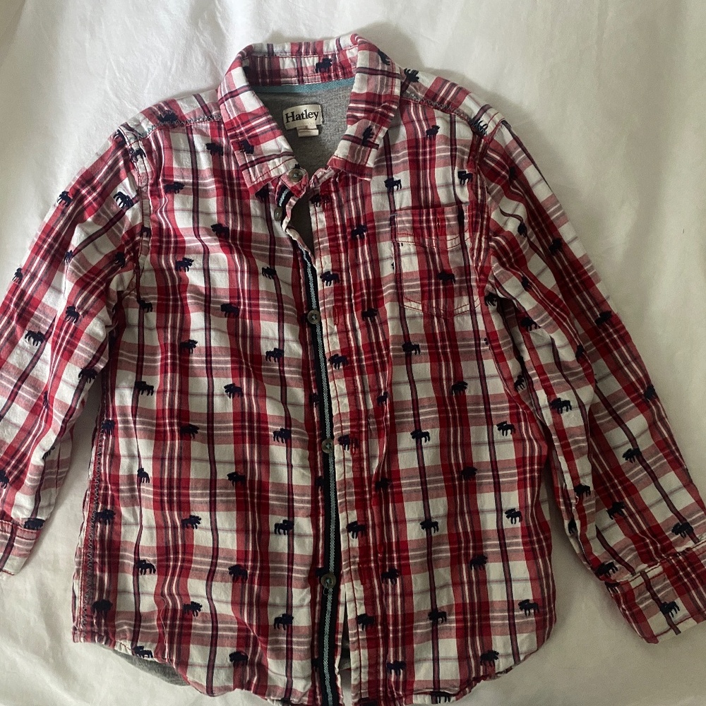 Boys lined plaid shirt